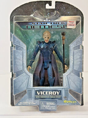 2002 Art Asylum - Star Trek: Nemesis - Viceroy with Ceremonial Reman Staff - NEW